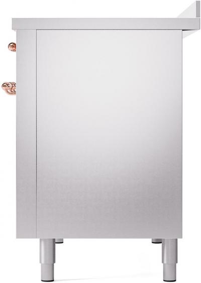 48" ILVE Nostalgie II Electric Freestanding Range in Stainless Steel with Copper Trim - UPI486NMP/SSP