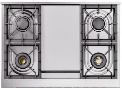 36" ILVE Professional Plus II Dual Fuel Natural Gas Freestanding Range with Copper Trim - UP36FNMP/MBP NG