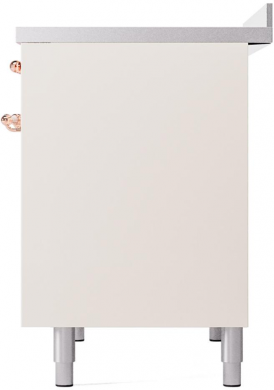 40" ILVE Nostalgie II Electric Freestanding Range in Antique White with Copper Trim - UPDI406NMP/AWP