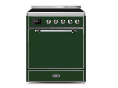 30" ILVE 4 Cu. Ft. Majestic II Electric Freestanding Range with Bronze Trim - UMI30QNE3/EGB