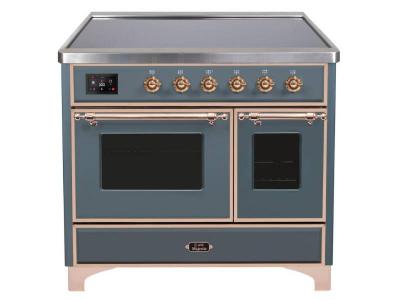 40" ILVE Majestic II Electric Freestanding Range with Copper Trim in Blue Grey - UMDI10NS3/BGP