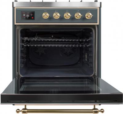 30" ILVE Majestic II Dual Fuel Liquid Propane Freestanding Range with Bronze Trim - UM30DNE3/BGB LP