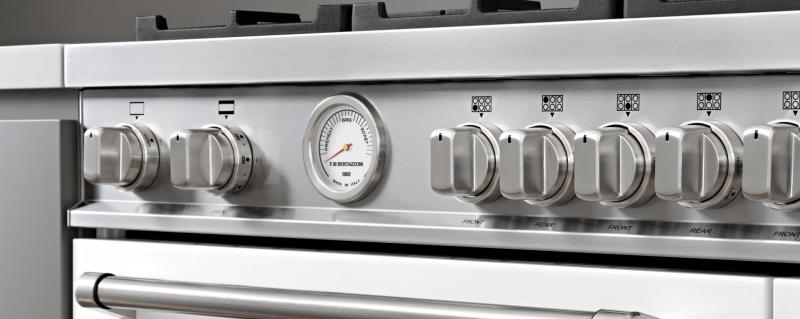 Bertazzoni Professional Series 48 Stainless Steel Natural Gas Rangetop  with Electric Griddle, East Coast Appliance
