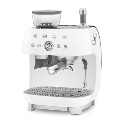 SMEG Retro Style Espresso Manual Coffee Machine in White - EGF03WHUS