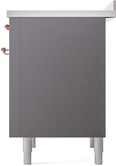 36" ILVE Nostalgie II Electric Freestanding Range in Matte Graphite with Copper Trim - UPI366NMP/MGP