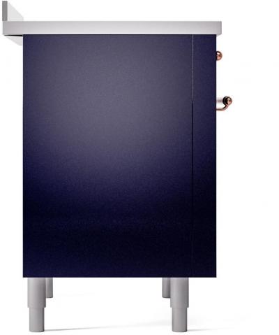 36" ILVE Nostalgie II Electric Freestanding Range in Blue with Copper Trim - UPI366NMP/MBP