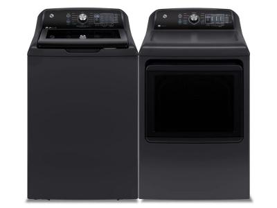 27" GE 5.3 Cu. Ft. Top Load Washer and 7.4 Cu. Ft. Top Load Electric Dryer - GTW690BMTDG-GTD69EBPTDG