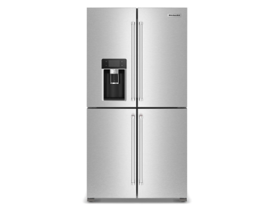 36" KitchenAid 4 Door Counter Depth Refrigerator - KRQC736PS