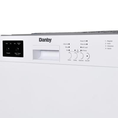 24″ Danby Wide Built-in Dishwasher in White - DDW2400EW