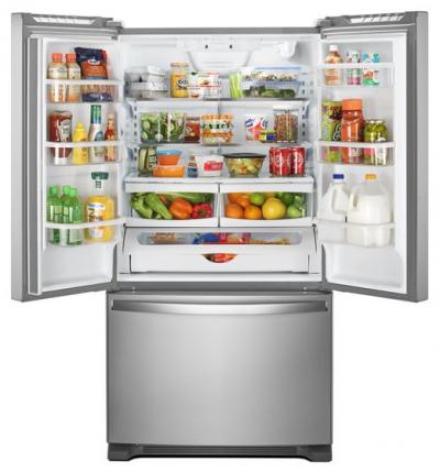 36" Whirlpool 25 Cu. Ft. French Door Refrigerator with Water Dispenser - WRF535SWHZ