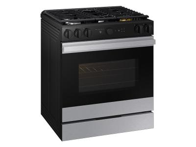 30" Samsung 6.0 Cu. Ft. Slide-in Gas Range in Stainless Steel - NSG6DG8700SRAA