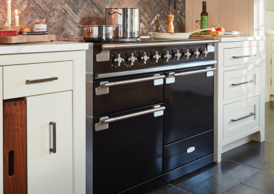 36" AGA Elise Series Freestanding Dual Fuel Range with Antique Brass Trim - AEL361DFABSS