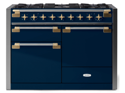 48" AGA Elise Series FreeStanding Dual Fuel Range with Brass Accents - AEL481DFABIND