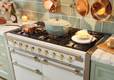 48" AGA Elise Series FreeStanding Dual Fuel Range with Brass Accents - AEL481DFABSAL