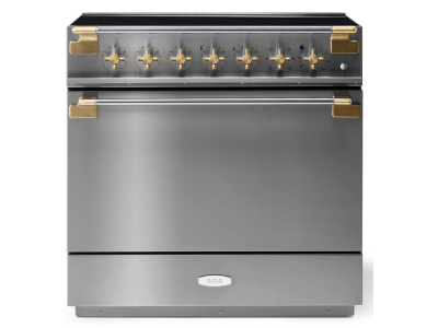 36" AGA Elise Series Freestanding Induction Range with Antique Brass - AEL361INABSS