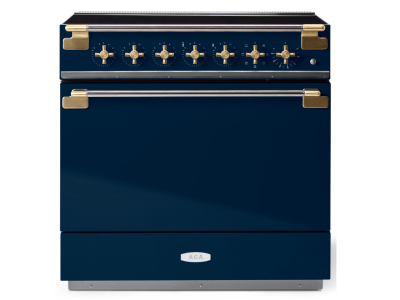 36" AGA Elise Series Freestanding Induction Range with Antique Brass - AEL361INABIND