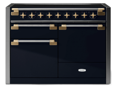 48" AGA Elise Series FreeStanding Induction Range with Brass Accents - AEL481INABBLK