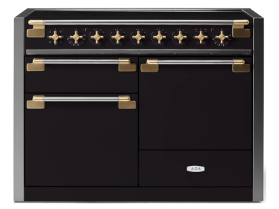 48" AGA Elise Series FreeStanding Induction Range with Brass Accents - AEL481INABMBL