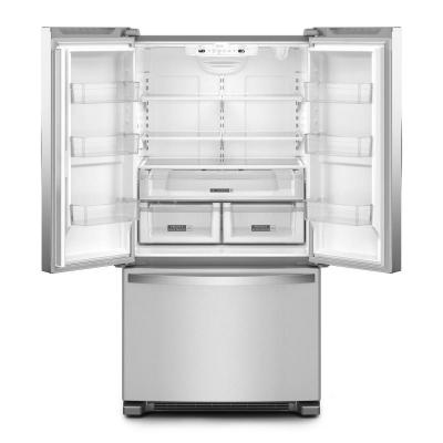 36" Whirlpool French Door Bottom Mount Refrigerator in FingerPrint Resistant Stainless Steel - WRFF3236RZ