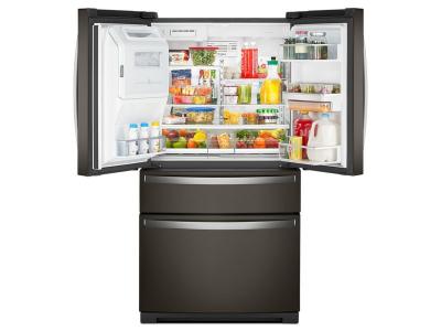 36" Whirlpool 26 Cu. Ft. Wide 4 Door Refrigerator with Prep and Store Bins - WRMF7736PV