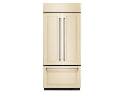 36" KitchenAid 20.8 Cu. Ft.  Built In Panel Ready French Door Refrigerator with Platinum Interior Design - KBFN506EPA