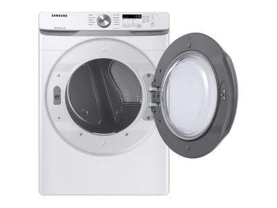 27" Samsung 7.5 Cu. Ft. Electric Dryer with Shallow Depth In White - DVE45T6005W