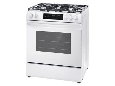 30" Frigidaire Front Control Freestanding Gas Range in White - FCFG3062AW