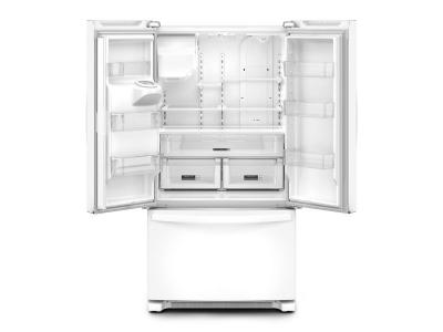 36" Whirlpool French Door Bottom Mount Refrigerator in White - WRFF3436RW