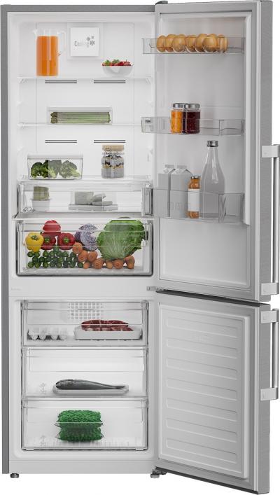 24" Blomberg 11.43 cu.ft. Capacity  Bottom Freezer Refrigerator in Stainless Steel -  BRFB1045SS