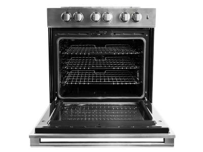 30" Blomberg Free Standing & Induction Slide-In Range with 4 Burners - BIR34452CSS