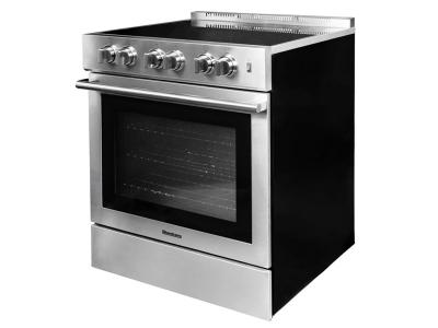 30" Blomberg Free Standing & Induction Slide-In Range with 4 Burners - BIR34452CSS