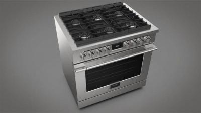 36" Fulgor Milano Pro-Style Dual Fuel Range - F4PDF366S1