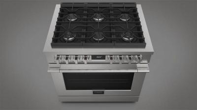 36" Fulgor Milano Pro-Style Dual Fuel Range - F4PDF366S1