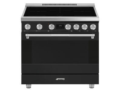 36" SMEG Professional Series FreeStanding Range in Matt Black - SPR36UIMAN