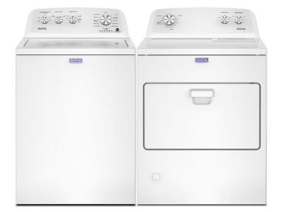 Maytag 4.4 Cu. Ft. Top Load Washer and 7.0 Cu. Ft. Gas Wrinkle Prevent Dryer - MVW4005SW-MGD4005SW