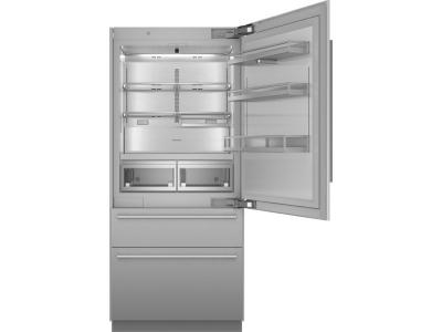 36" Thermador Freedom Built-in Two Door Bottom Freezer Masterpiece Stainless Steel - T36BB110SS