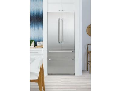 36" Thermador Freedom Built-in French Door Bottom Freezer Professional Stainless Steel - T36BT120NS