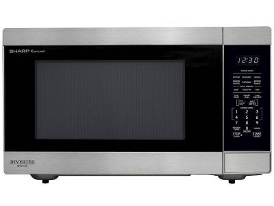 24" Sharp 2.2cu.ft. Carousel XL Countertop Microwave Oven - SMC2264KSC