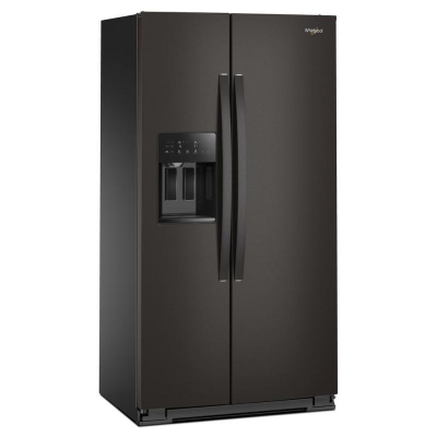 36" Whirlpool Wide Side-by-Side Refrigerator in Black Stainless - WRSC5536RV