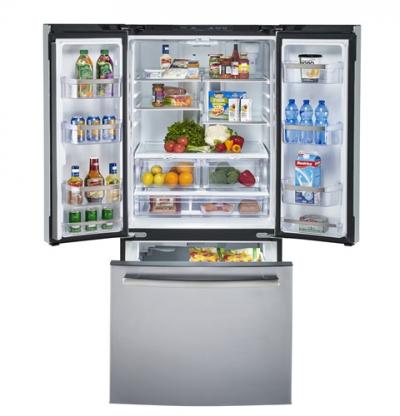 30" GE Profile 20.8 Cu. Ft. French Door Bottom-Mount With Factory Installed Icemaker - PNE21NSLKSS